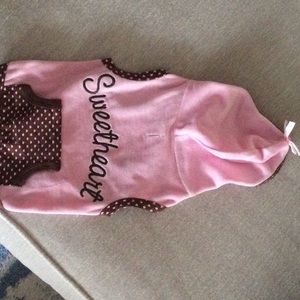 Dog sweatshirt with hoodie.